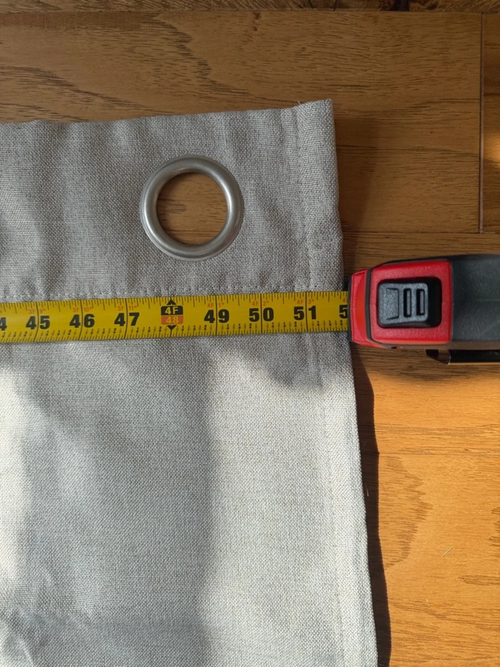 Neutral Linen-Look Grommet Curtain Panel — Natural Cream